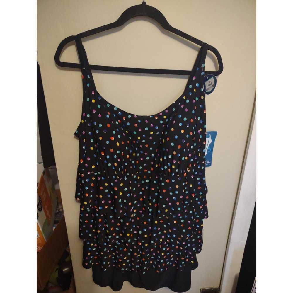 GREAT LENGTHS Size 24 Swim Dress Beach Vacation Modest Retro Pin-up Pool Travel